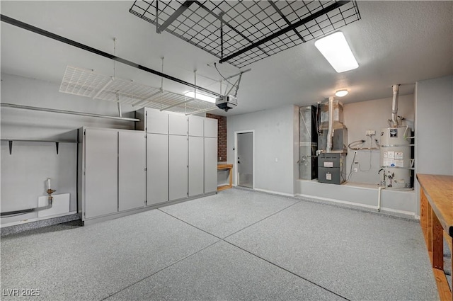 983 Cutter St, Henderson, NV 89011 - garage with strapped water heater, heating unit, and a garage door opener