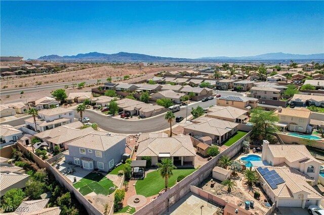 983 Cutter St, Henderson, NV 89011 - aerial view of residential area with a mountain backdrop