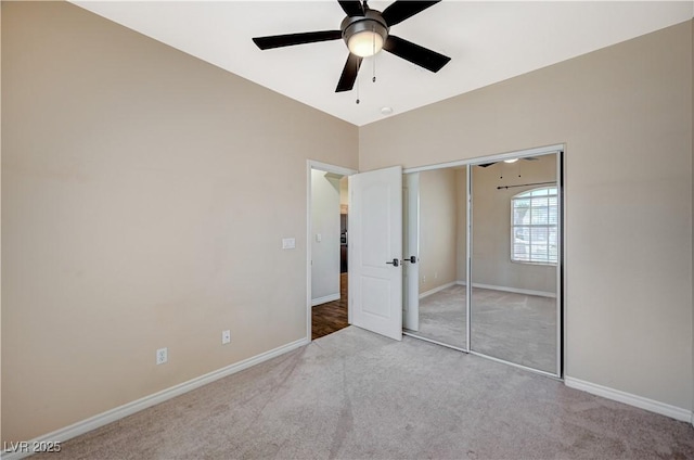 983 Cutter St, Henderson, NV 89011 - unfurnished bedroom with carpet, a closet, and ceiling fan