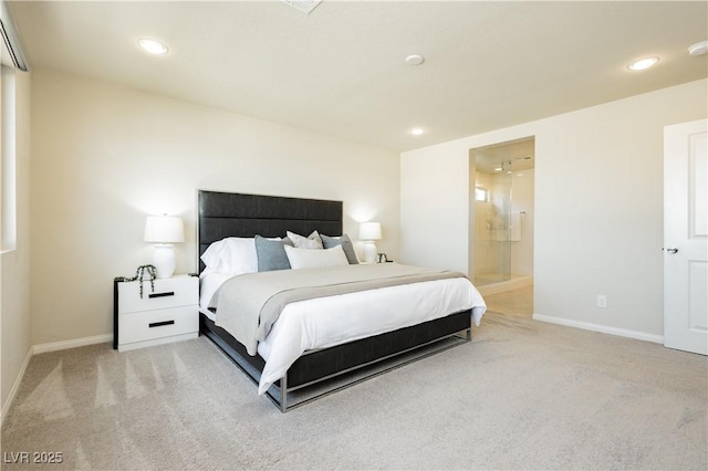 6730 Pivot Point St, Las Vegas, NV 89148 - carpeted bedroom with recessed lighting and connected bathroom