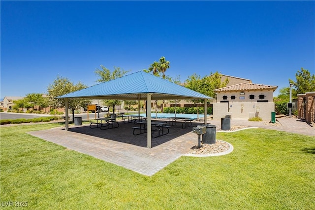 6730 Pivot Point St, Las Vegas, NV 89148 - view of property's community with a gazebo and a yard