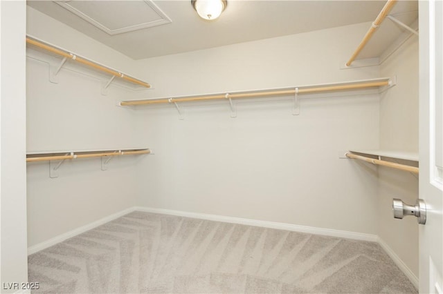 6730 Pivot Point St, Las Vegas, NV 89148 - walk in closet featuring carpet flooring and attic access