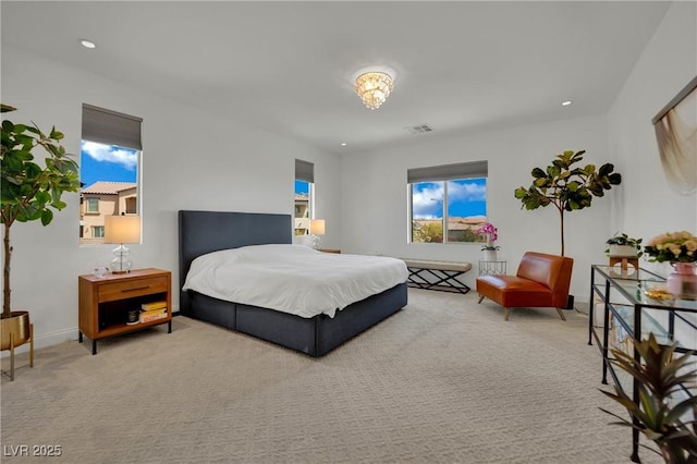 362 Port Reggio St, Las Vegas, NV 89138 - carpeted bedroom with multiple windows and recessed lighting