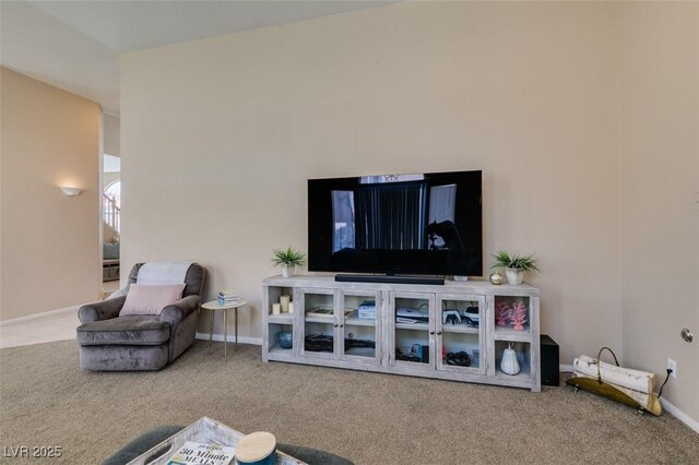 2090 Eaglepath Cir, Henderson, NV 89074 - living area with carpet floors and baseboards
