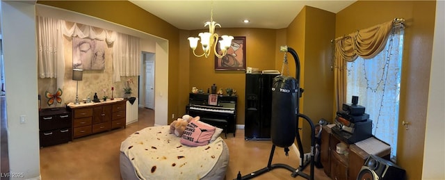 5043 Gable Crest Ct, Las Vegas, NV 89141 - bedroom featuring a chandelier