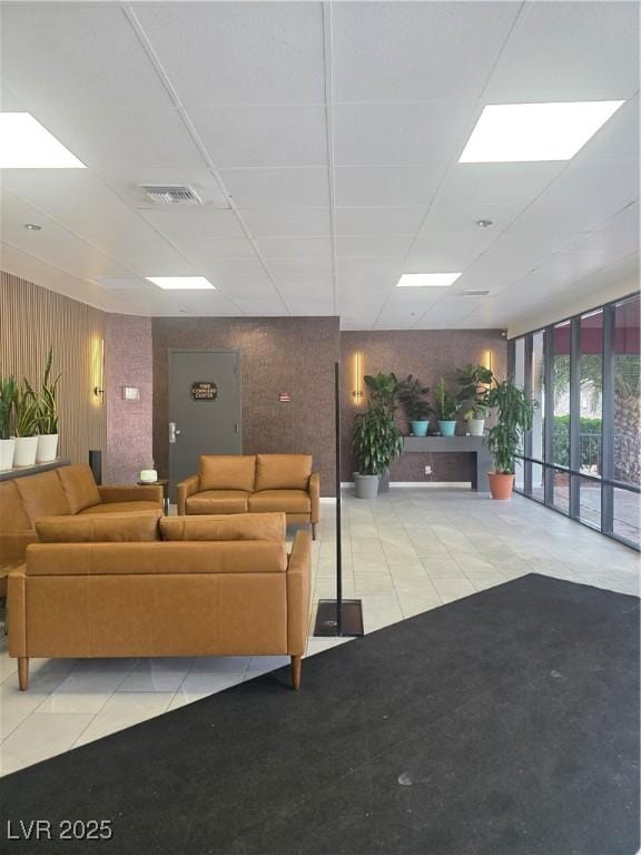 3930 University Center Dr Unit 612, Las Vegas, NV 89119 - community lobby with a paneled ceiling and floor to ceiling windows