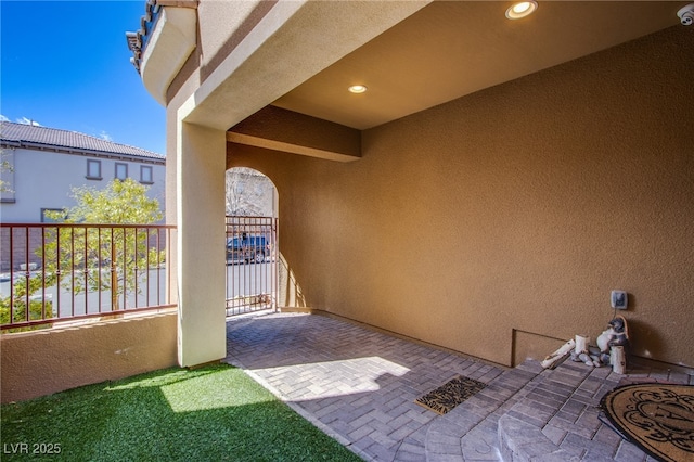 1794 Morro Vista Dr, Las Vegas, NV 89135 - view of patio / terrace with a balcony