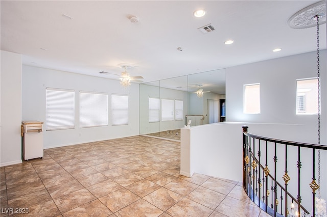 1794 Morro Vista Dr, Las Vegas, NV 89135 - spare room with a ceiling fan, a smoke detector, recessed lighting, and baseboards