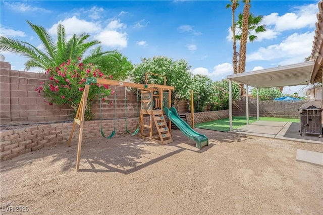 3905 Blairmoor St, North Las Vegas, NV 89032 - view of playground with a fenced backyard