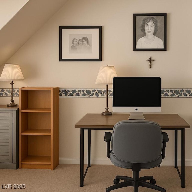 4178 Matterhorn Way, Las Vegas, NV 89124 - office featuring carpet, baseboards, and vaulted ceiling