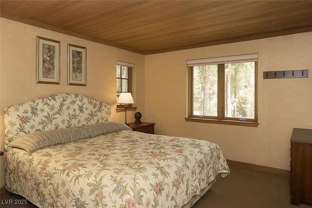 4178 Matterhorn Way, Las Vegas, NV 89124 - carpeted bedroom with wood ceiling and baseboards