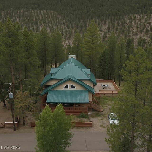 4178 Matterhorn Way, Las Vegas, NV 89124 - aerial view of property and surrounding area featuring a forest