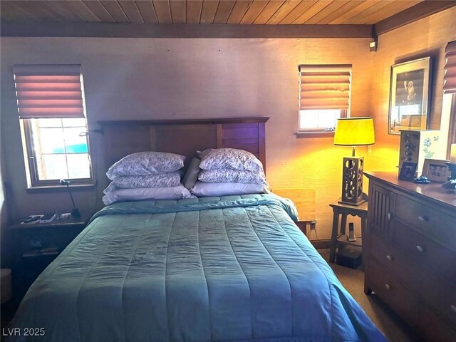 4178 Matterhorn Way, Las Vegas, NV 89124 - bedroom featuring wooden ceiling and multiple windows
