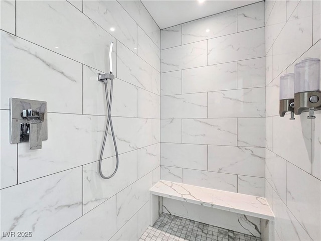 5500 Santovito St, Pahrump, NV 89061 - bathroom with a tile shower