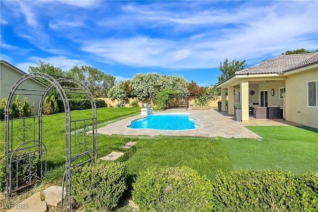 5500 Santovito St, Pahrump, NV 89061 - view of swimming pool with a patio