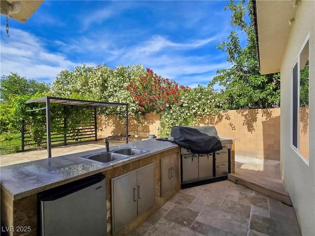 5500 Santovito St, Pahrump, NV 89061 - view of patio / terrace with a sink