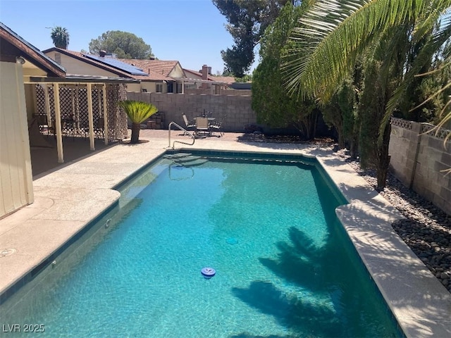 5821 Santa Catalina Ave, Las Vegas, NV 89108 - view of pool featuring a patio area and a fenced backyard