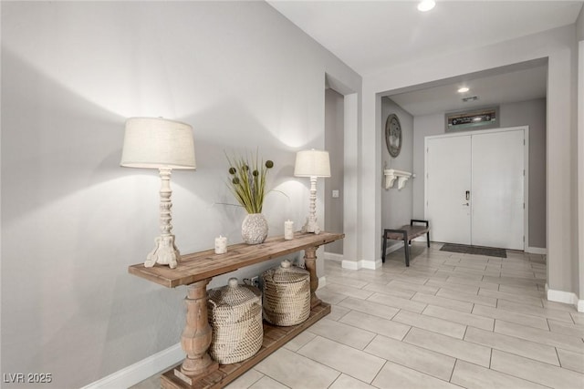 8 Via Tiberina, Las Vegas, NV 89011 - entrance foyer with baseboards, recessed lighting, and light tile patterned flooring