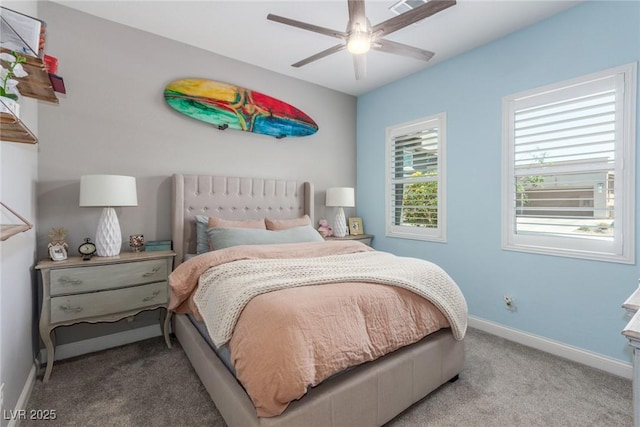 8 Via Tiberina, Las Vegas, NV 89011 - bedroom with carpet floors, baseboards, and ceiling fan