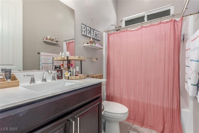 8 Via Tiberina, Las Vegas, NV 89011 - full bath featuring vanity, toilet, and shower / bath combination with curtain