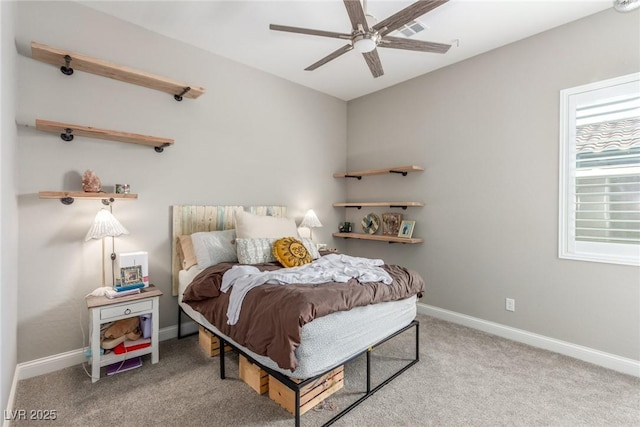 8 Via Tiberina, Las Vegas, NV 89011 - bedroom with carpet flooring, baseboards, and a ceiling fan