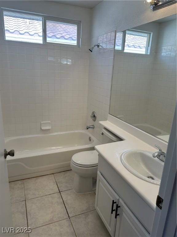 1511 Balsam Mist Ave, Las Vegas, NV 89183 - bathroom with tile patterned flooring, vanity, bathtub / shower combination, and toilet