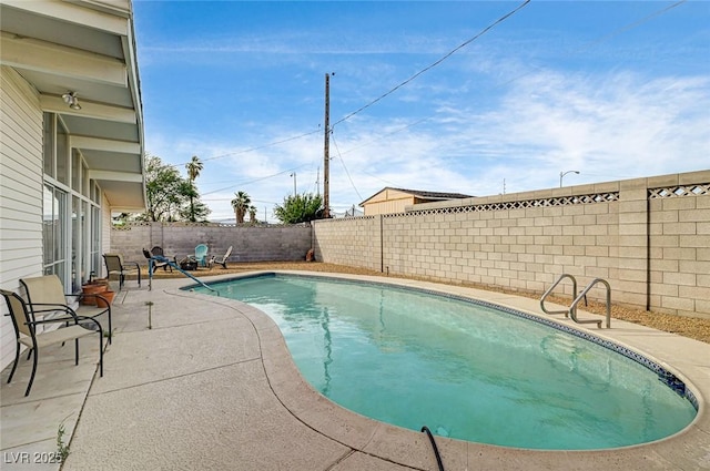 2496 Golfers St, Las Vegas, NV 89142 - view of pool featuring a fenced backyard and a patio