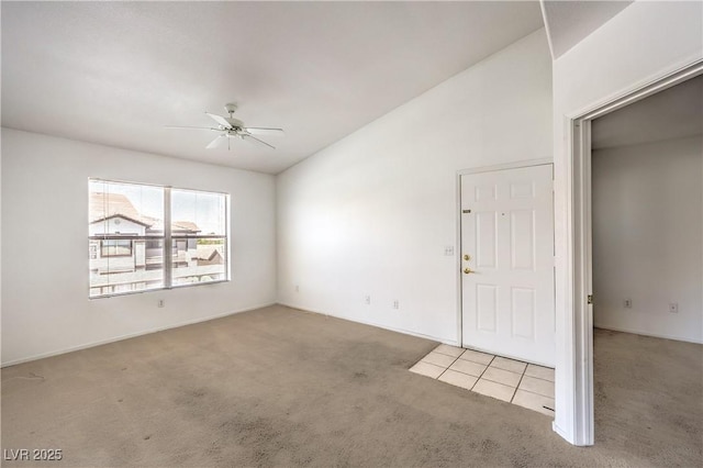 45 Maleena Mesa St Unit 1321, Henderson, NV 89074 - spare room featuring carpet floors, a ceiling fan, and tile patterned floors