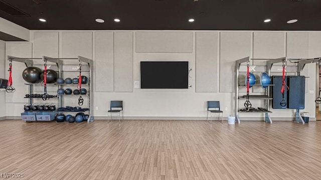 4130 E Brusca Way, Pahrump, NV 89061 - workout area with wood finished floors and baseboards