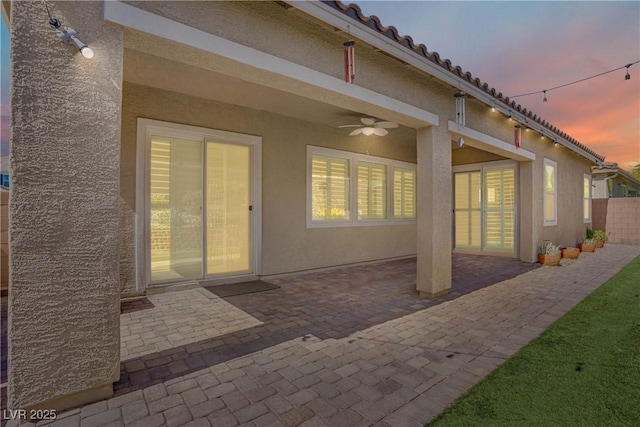 3155 Dalmazia Ave, Henderson, NV 89044 - view of patio / terrace featuring a ceiling fan