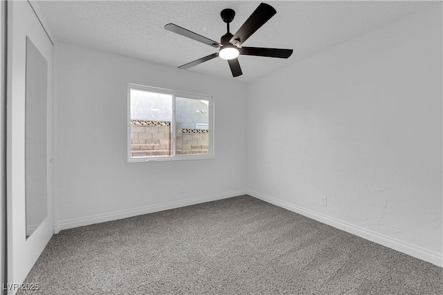 6791 Greengrove Dr, Las Vegas, NV 89103 - carpeted spare room with a ceiling fan, baseboards, and a textured ceiling