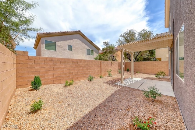 9766 Marcelline Ave, Las Vegas, NV 89148 - fenced backyard featuring a patio and a pergola