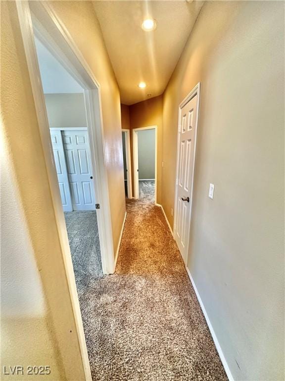10455 Alpine Edge Ave, Las Vegas, NV 89129 - corridor with carpet floors, baseboards, and recessed lighting