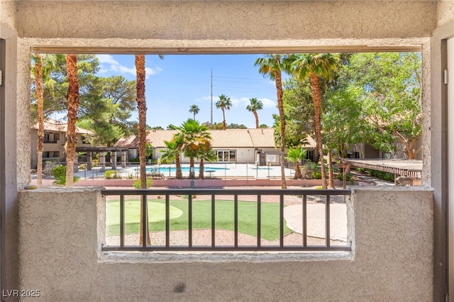 2606 S Durango Dr Unit 245, Las Vegas, NV 89117 - balcony with view of pool