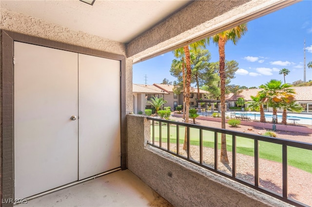 2606 S Durango Dr Unit 245, Las Vegas, NV 89117 - balcony with view of pool area