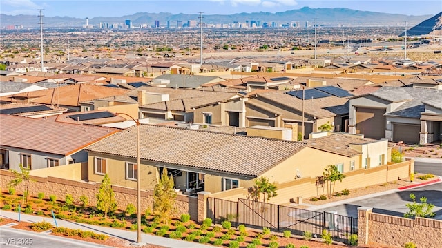 10906 Mila Landing Ave, Las Vegas, NV 89166 - aerial view of residential area with mountains