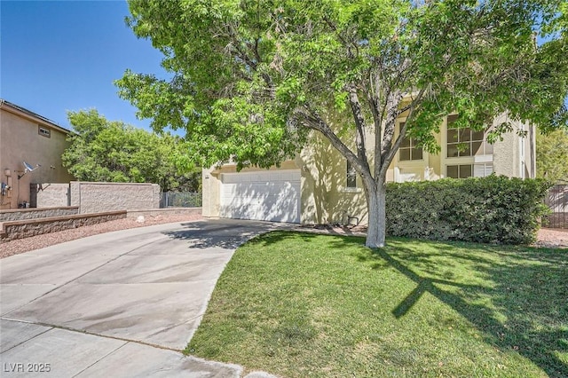 1116 Avellino Ln, Las Vegas, NV 89144 - view of green lawn featuring driveway and a garage