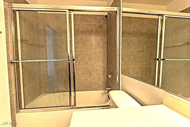 1721 Mill Canyon Dr, Las Vegas, NV 89128 - bathroom featuring enclosed tub / shower combo and toilet