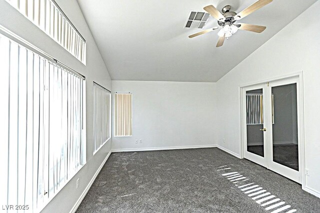 1721 Mill Canyon Dr, Las Vegas, NV 89128 - unfurnished sunroom with vaulted ceiling and french doors