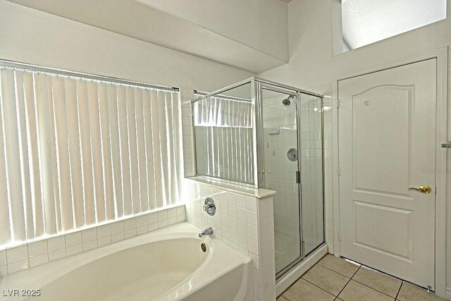 1721 Mill Canyon Dr, Las Vegas, NV 89128 - full bath featuring a bath, a stall shower, and tile patterned floors