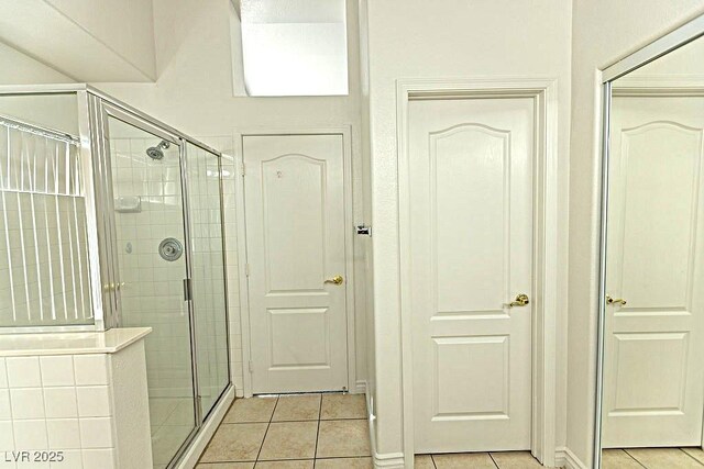 1721 Mill Canyon Dr, Las Vegas, NV 89128 - full bathroom with a shower stall and tile patterned floors