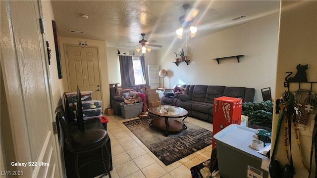 864 Chianti Way, Mesquite, NV 89027 - living area with light tile patterned floors and ceiling fan