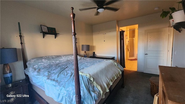 864 Chianti Way, Mesquite, NV 89027 - bedroom with dark colored carpet and ensuite bath