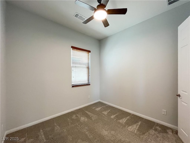 12565 Huckleberry Oak Ave, Las Vegas, NV 89138 - empty room with dark colored carpet, a ceiling fan, and baseboards
