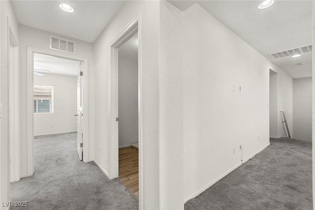 7189 Ashcroft St, North Las Vegas, NV 89084 - corridor with carpet flooring, baseboards, and recessed lighting