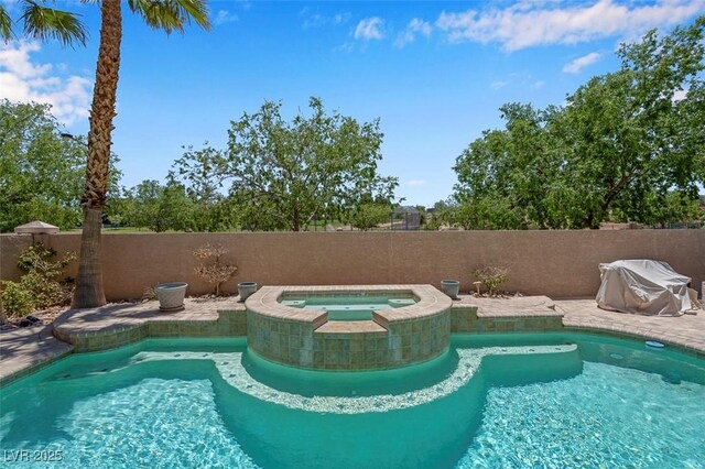 9017 Cotton Rose Way, Las Vegas, NV 89134 - view of pool with a pool with connected hot tub