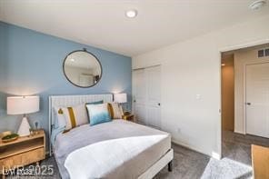 7915 Pandora Sky St Unit 402, North Las Vegas, NV 89084 - bedroom with baseboards and a closet