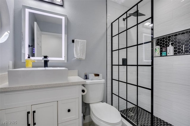 8150 Beaverbrook Way, Las Vegas, NV 89123 - bathroom with vanity, toilet, and a shower stall