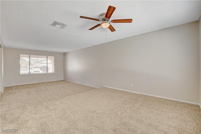 7004 Powderhorn Cir, Las Vegas, NV 89128 - spare room featuring carpet, ceiling fan, a textured ceiling, and baseboards