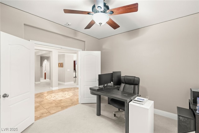 900 Cantura Mills Rd, Henderson, NV 89052 - office space featuring ceiling fan, light carpet, and baseboards